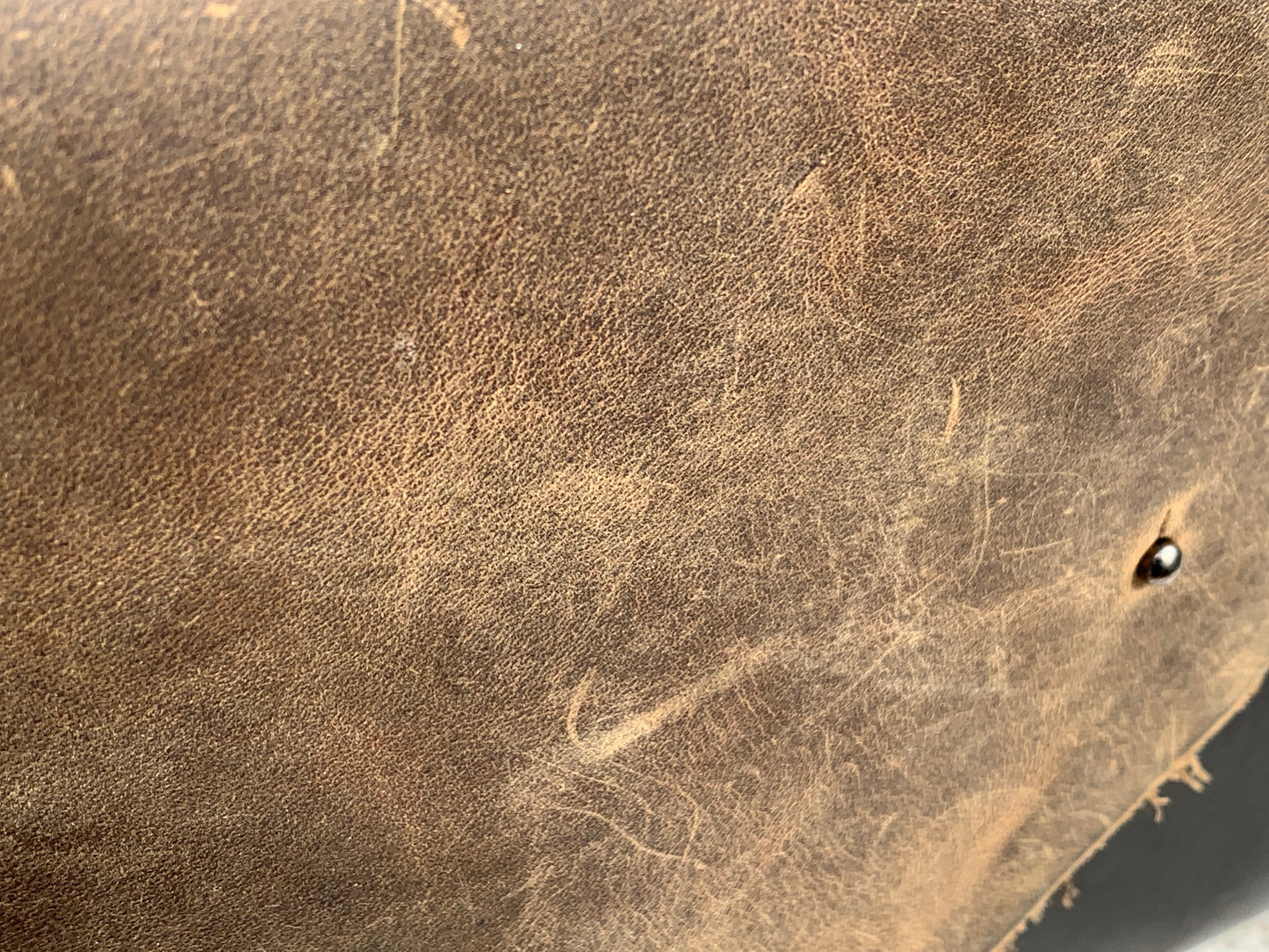 Black and Brown Leather Envelope Clutch Hand Sewn