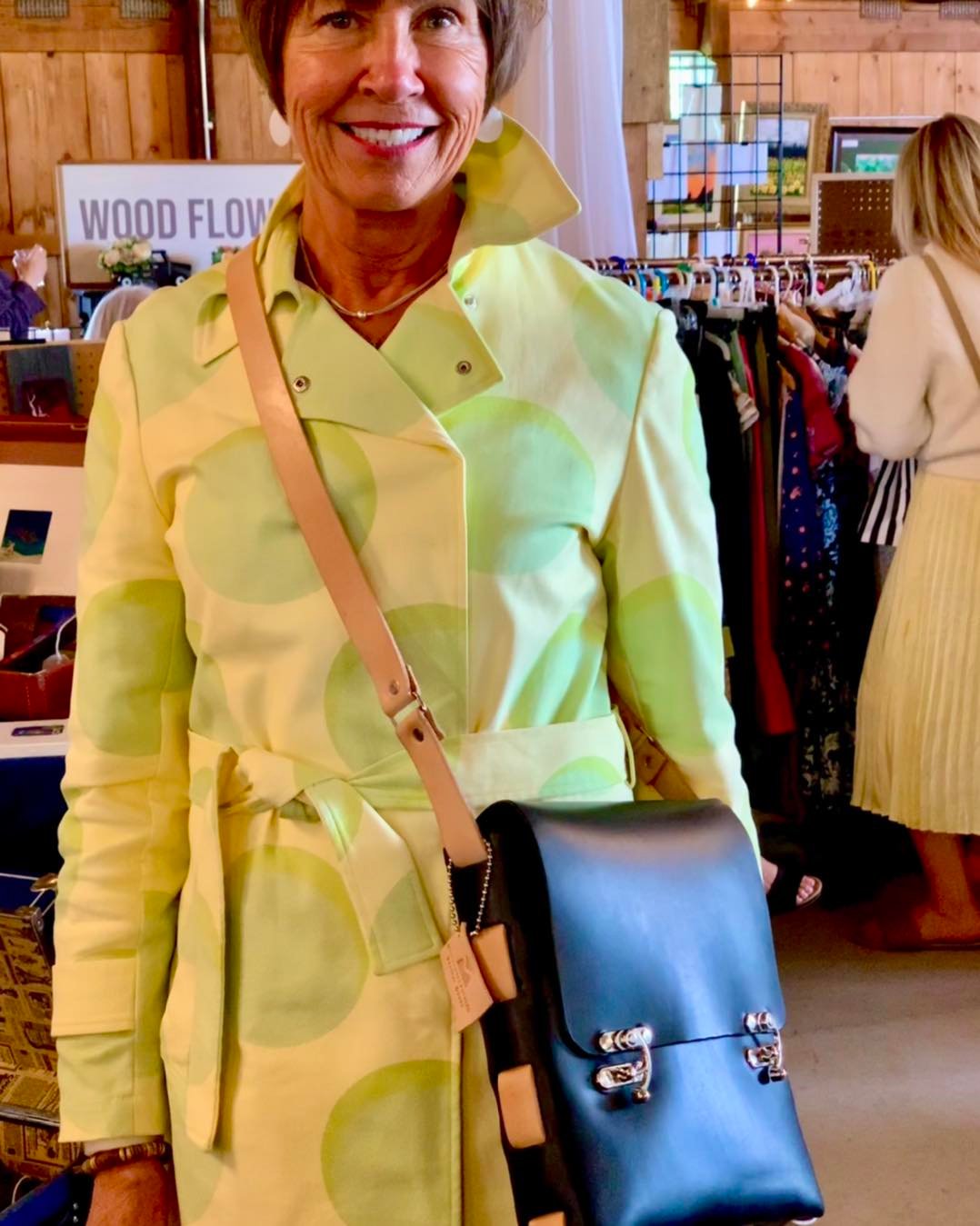 "The Denise" Leather Messenger in Pink
