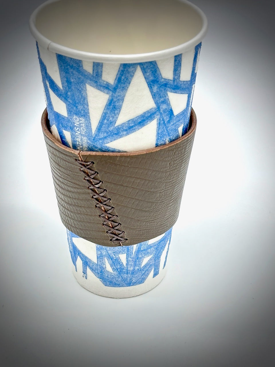 "Coffee, Tea, or Me?" Cup Sleeve in Gray
