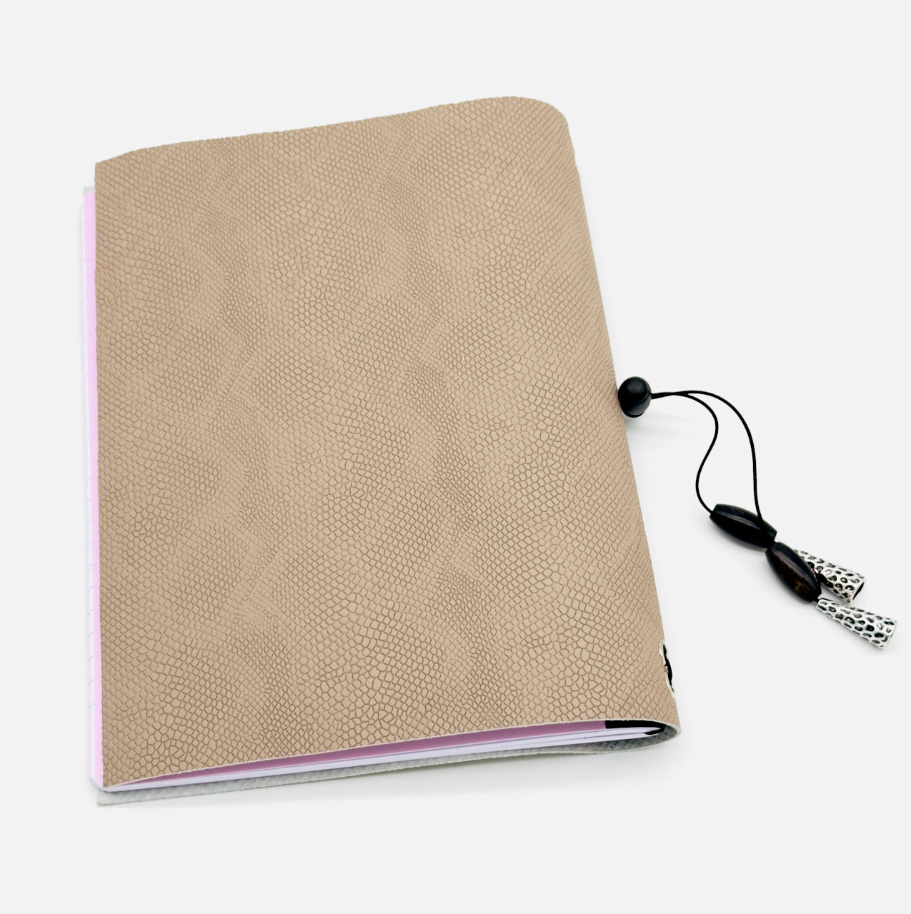 back cover of leather journal