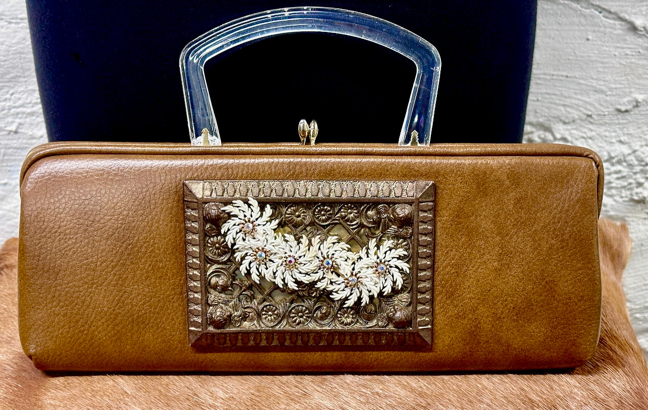 "Brown Betty" Upcycled Vintage Clutch
