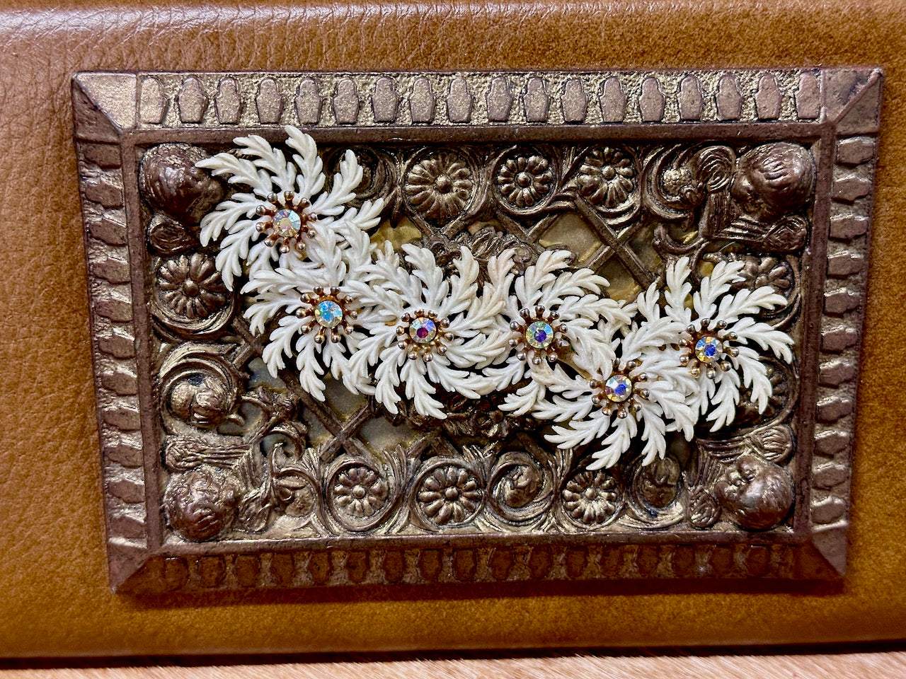 "Brown Betty" Upcycled Vintage Clutch