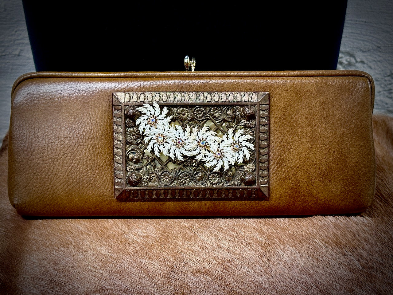 "Brown Betty" Upcycled Vintage Clutch