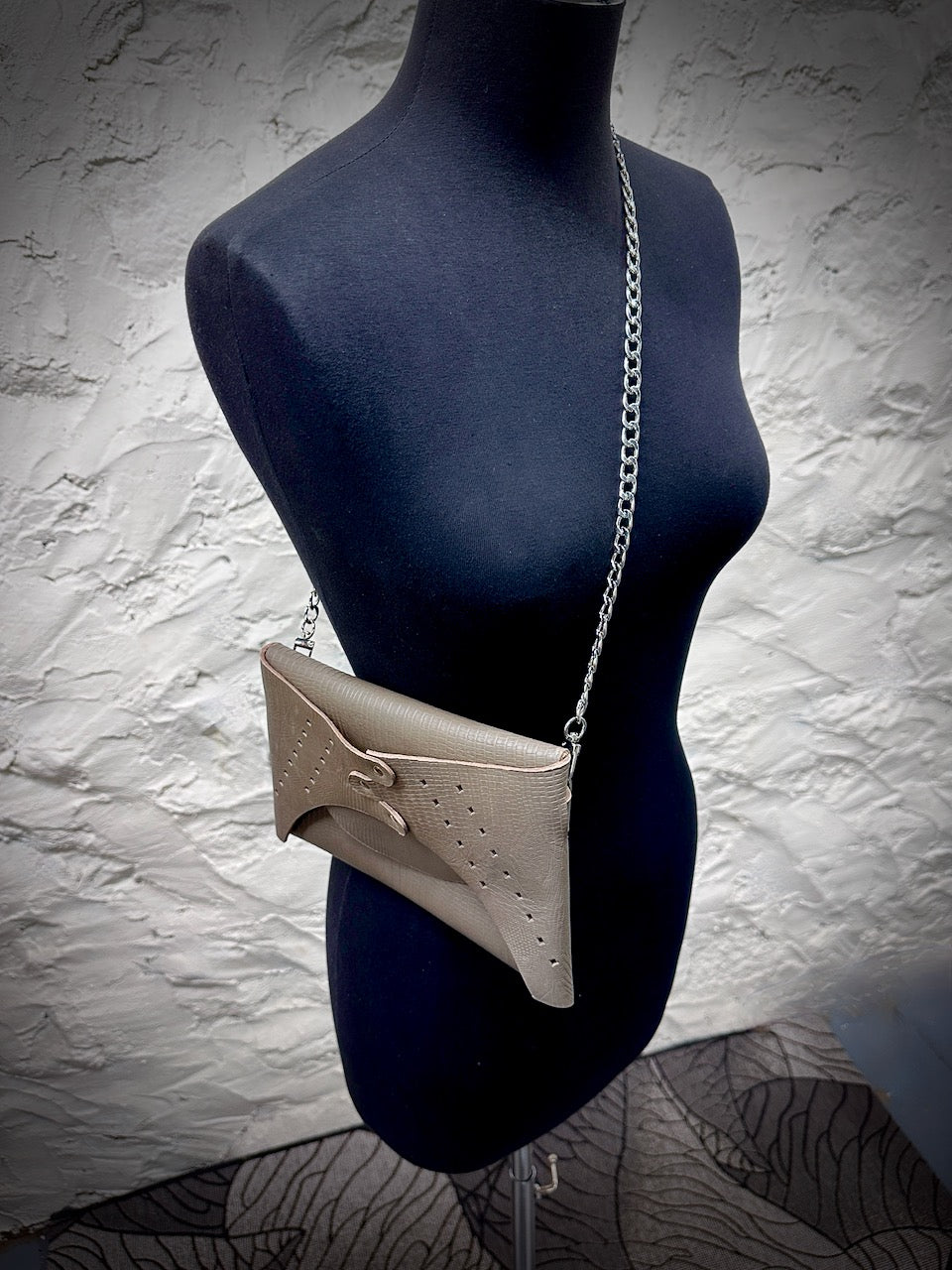 The "Wholey Chic!" Gray Squares Crossbody
