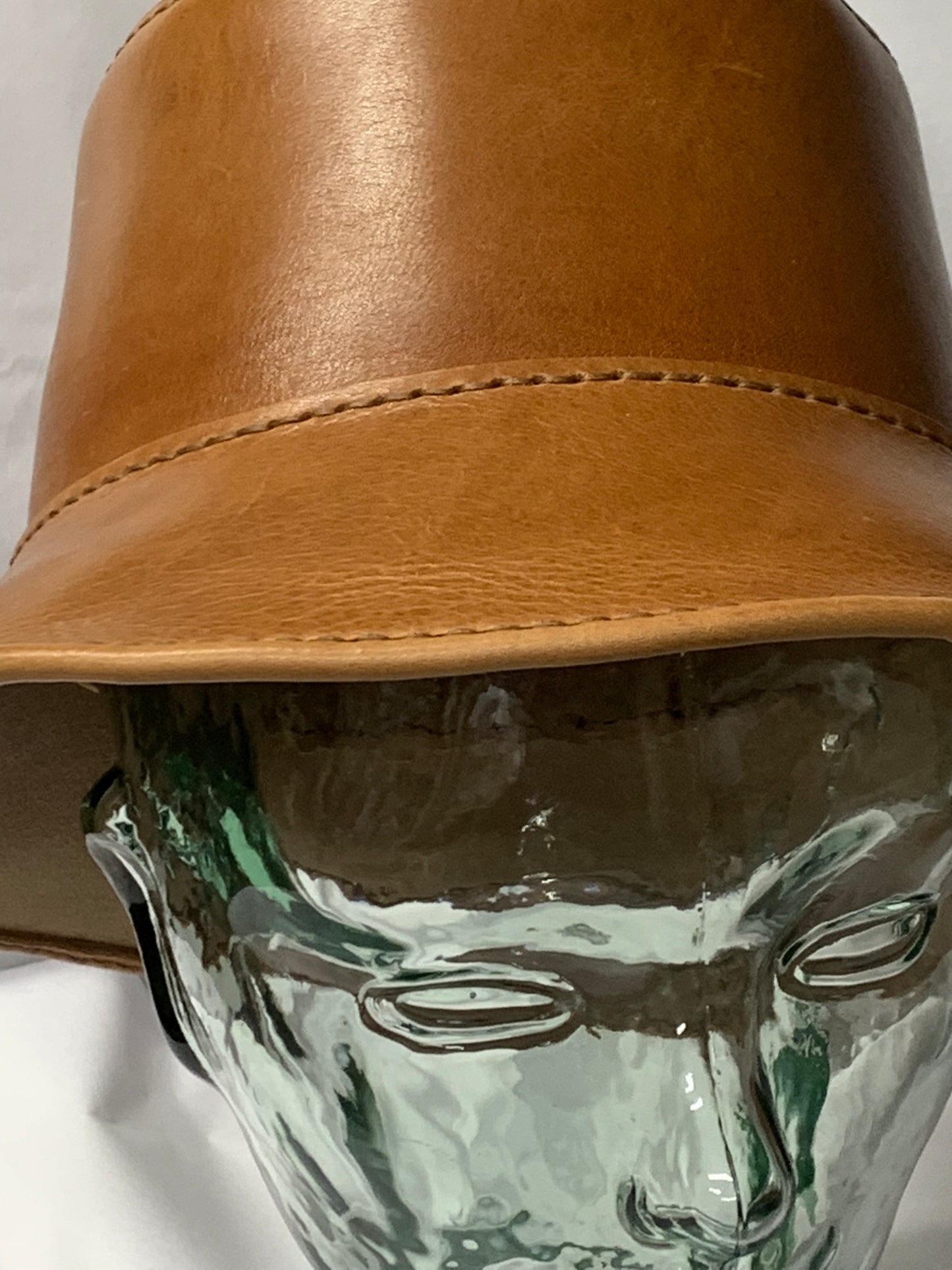 Caramel Tan Leather Bucket Hat