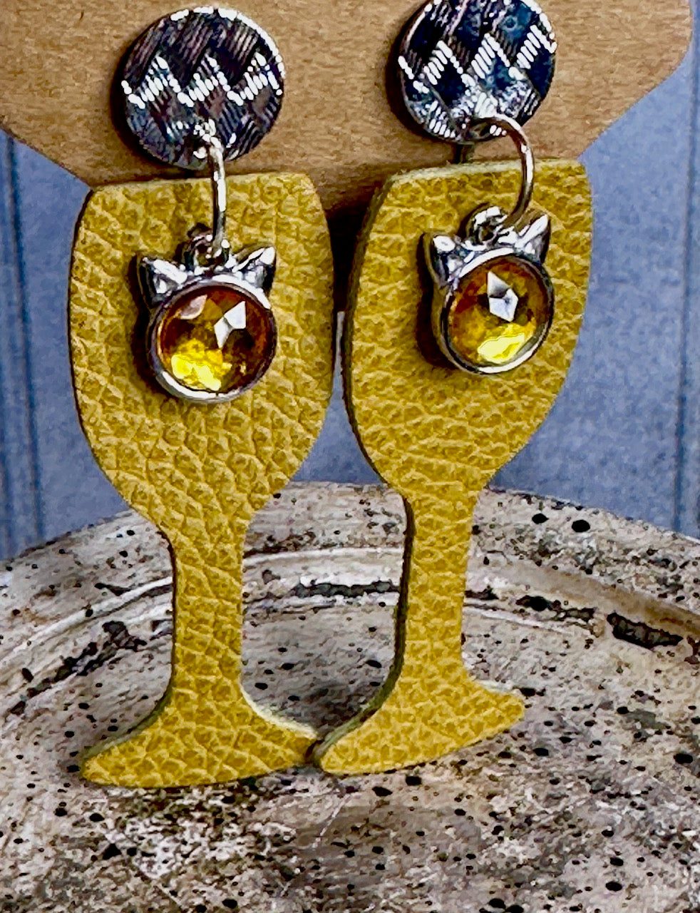 "Yellow Cat" Earrings