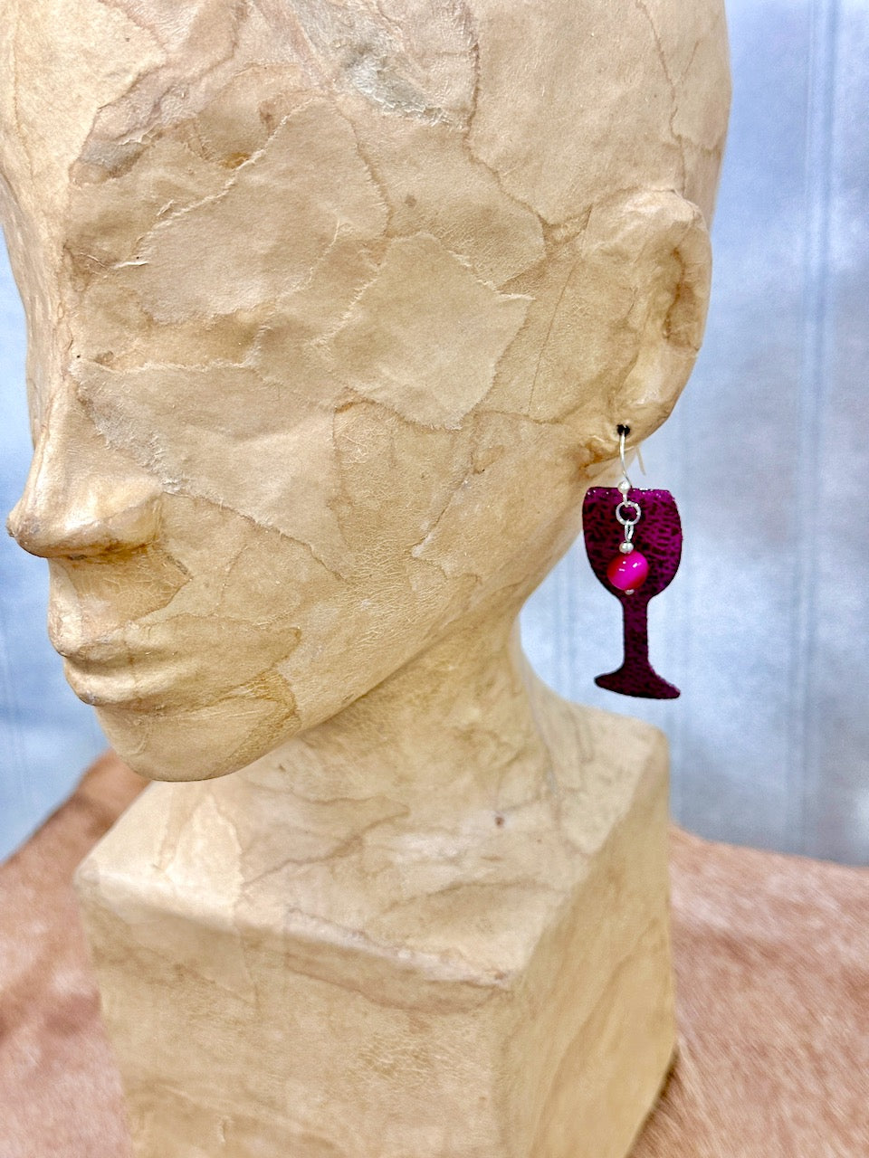 "You Had Me at Merlot" Leather Earrings