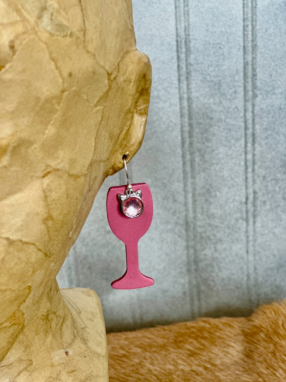 "Pink Cat" Earrings