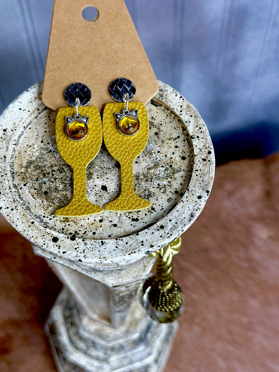 "Yellow Cat" Earrings