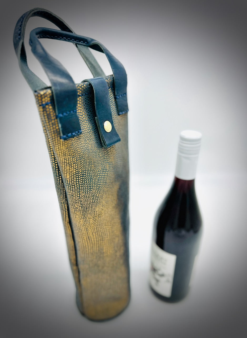 "The Domer"- Leather Wine Bottle Carrier