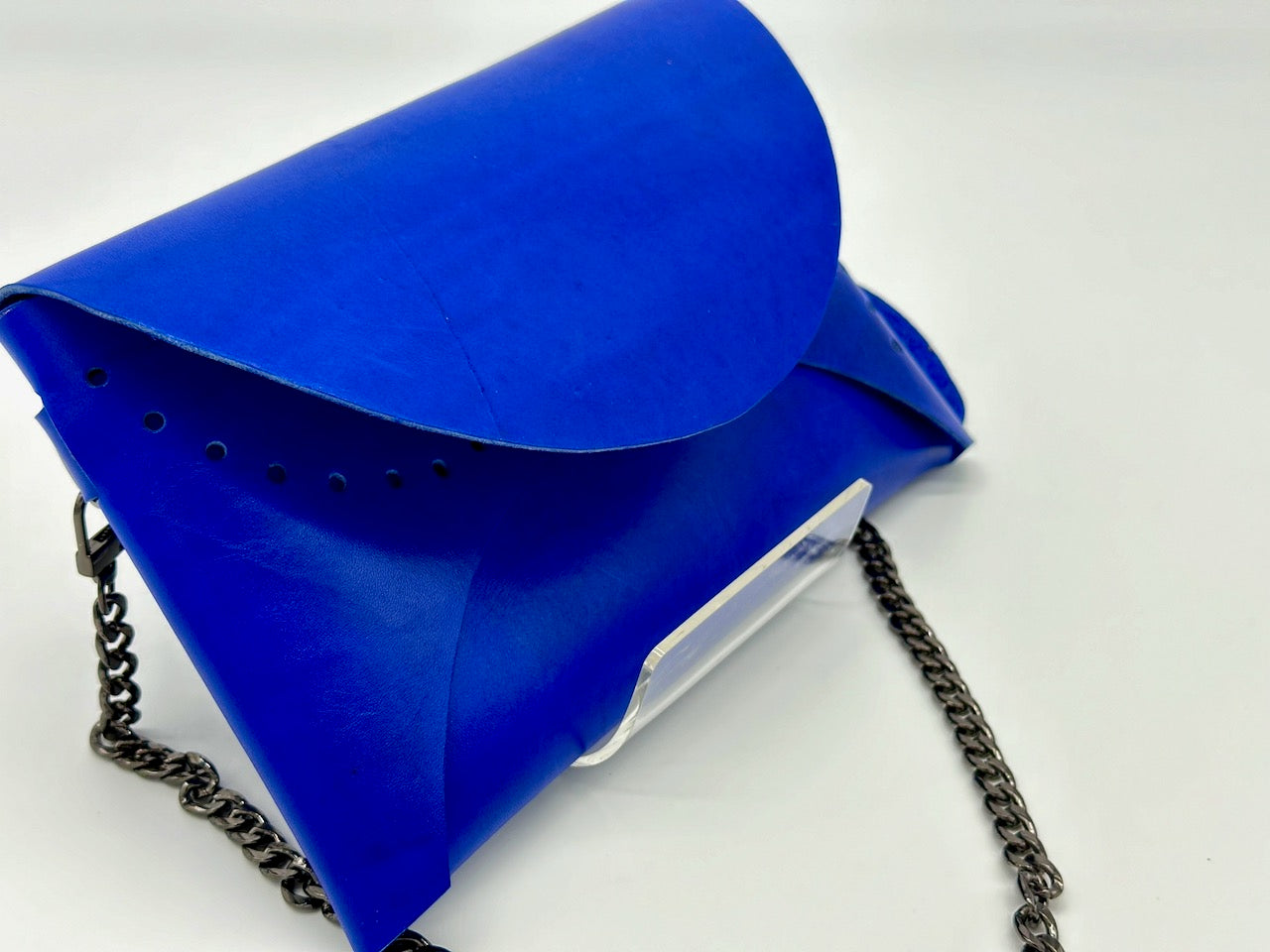 The "Wholey Chic!" Crossbody- Circles in Cobalt Blue