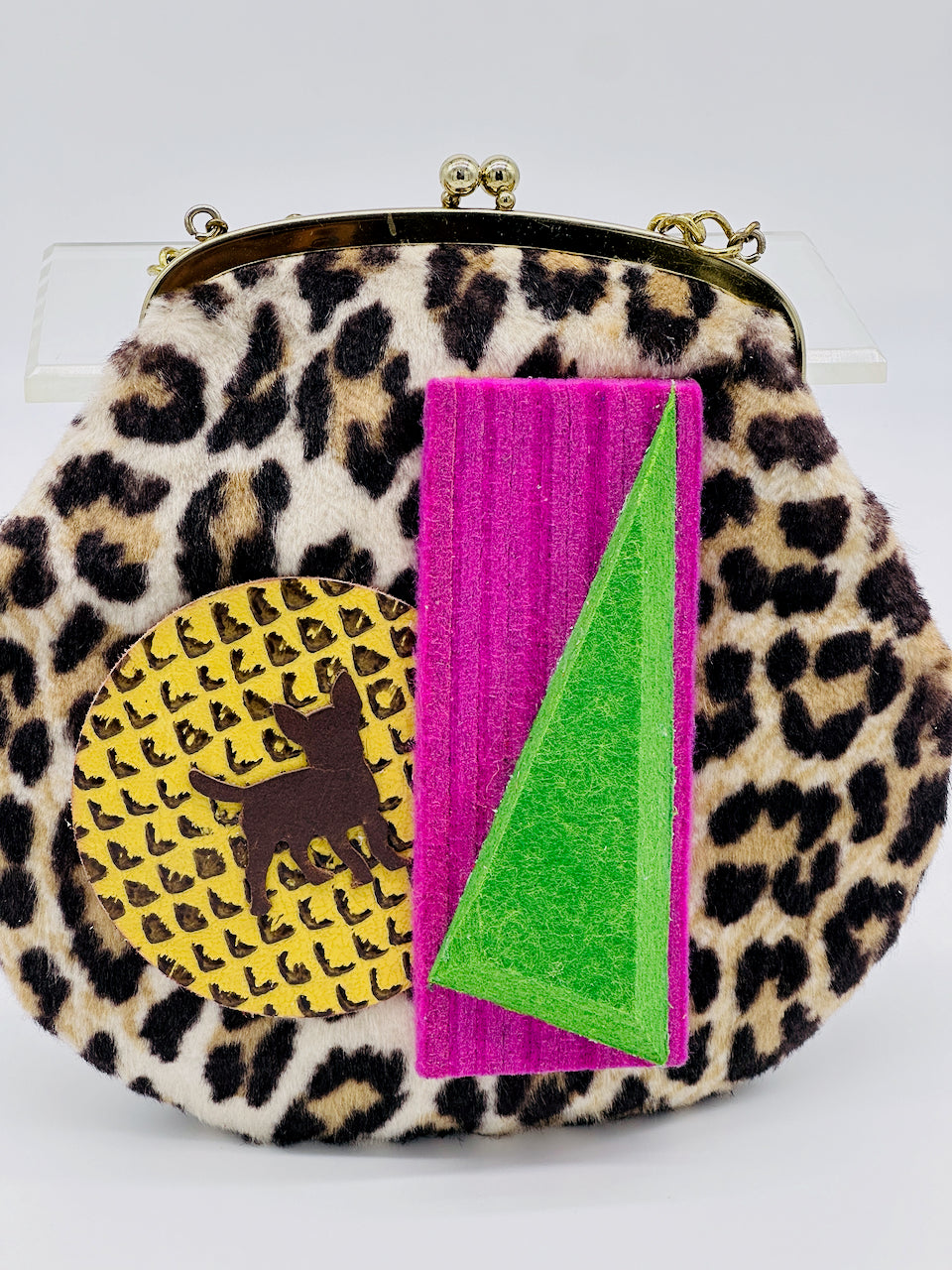 "A Dog Named Leopard Spot" Upcycled Vintage Handbag