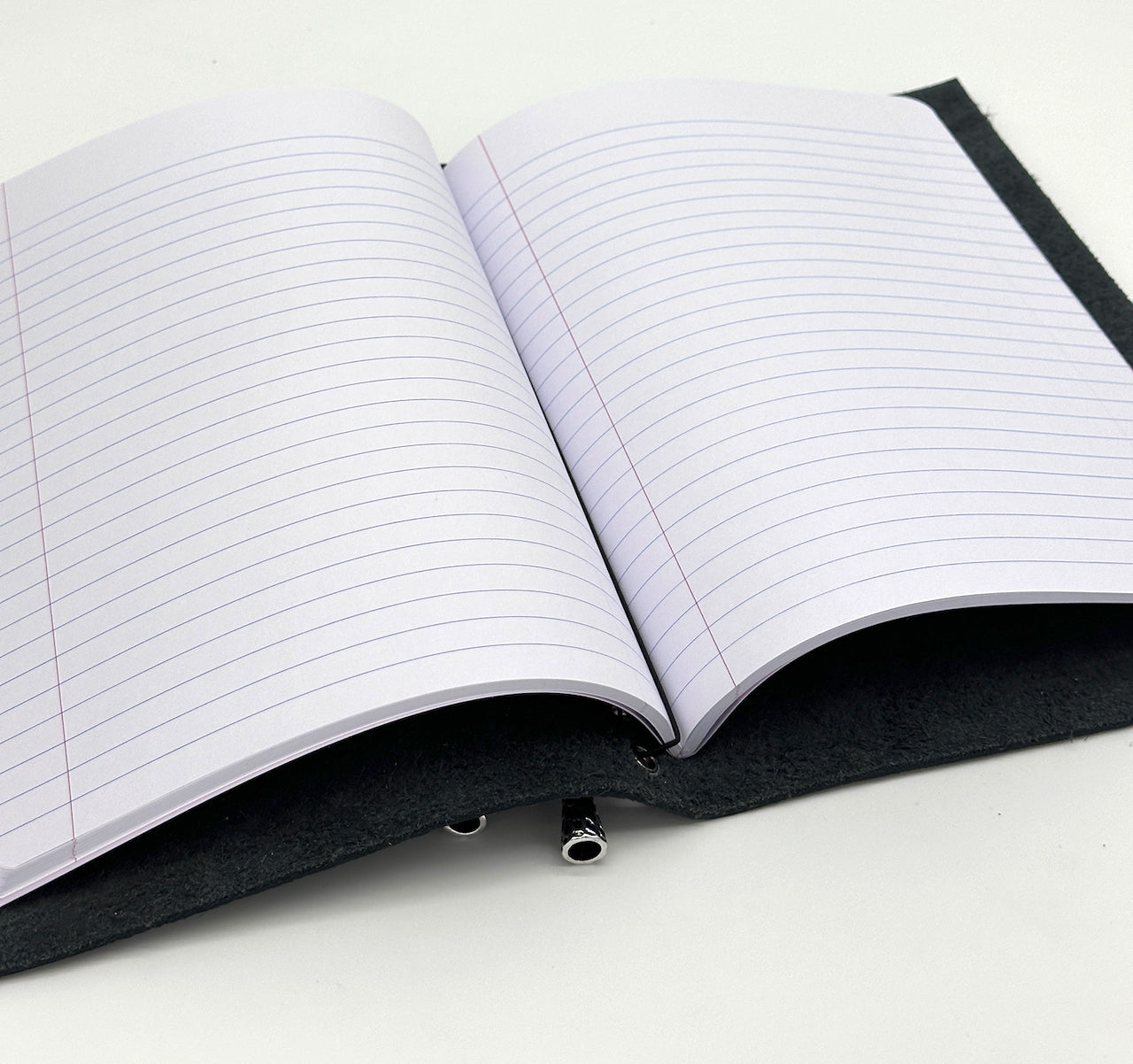lined blank paper insert in leather journal by undercover popular leather goods