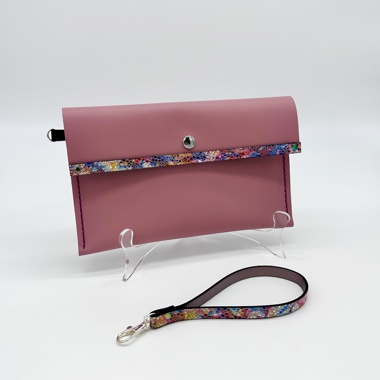 "Pop of Color Wristlet" in Pink