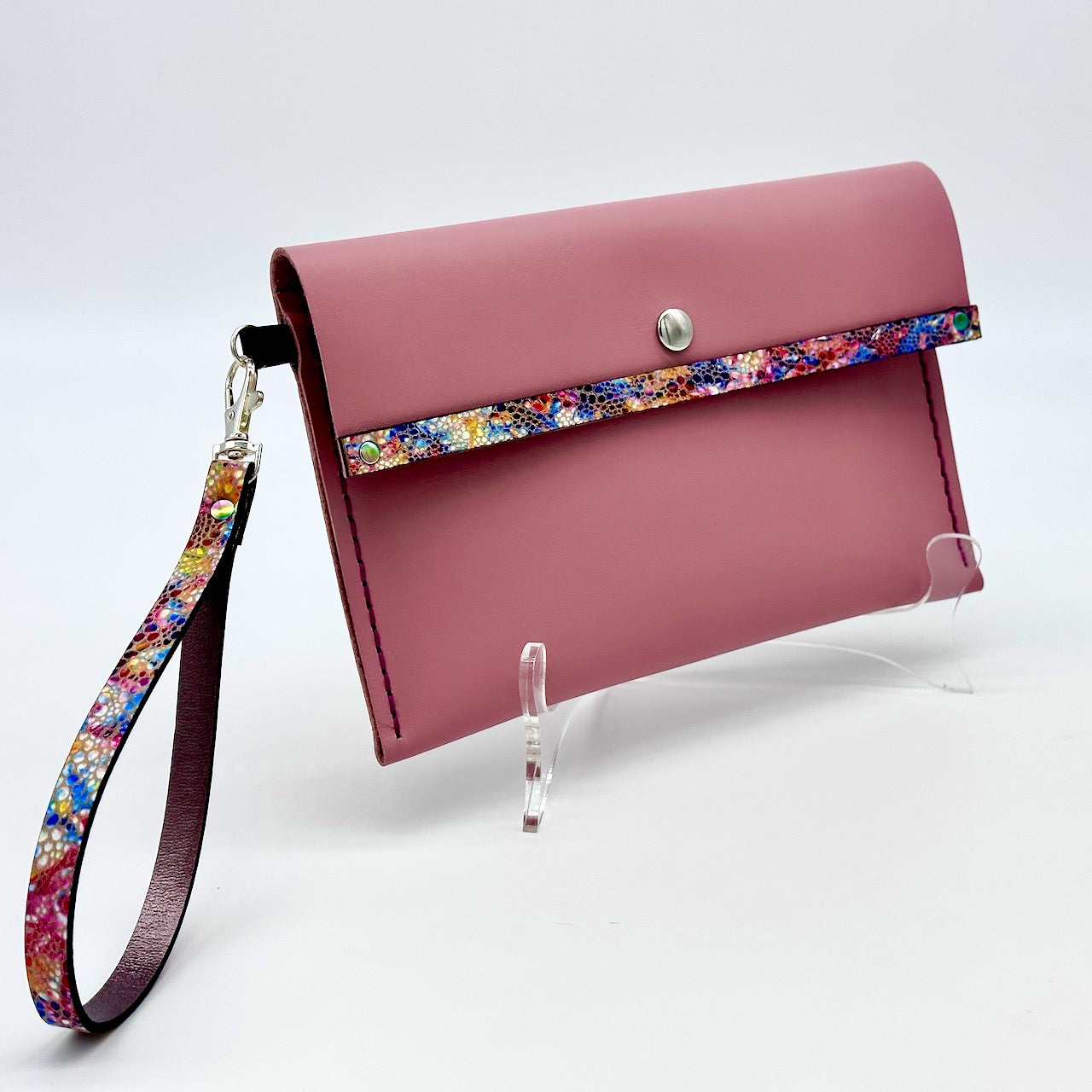 "Pop of Color Wristlet" in Pink