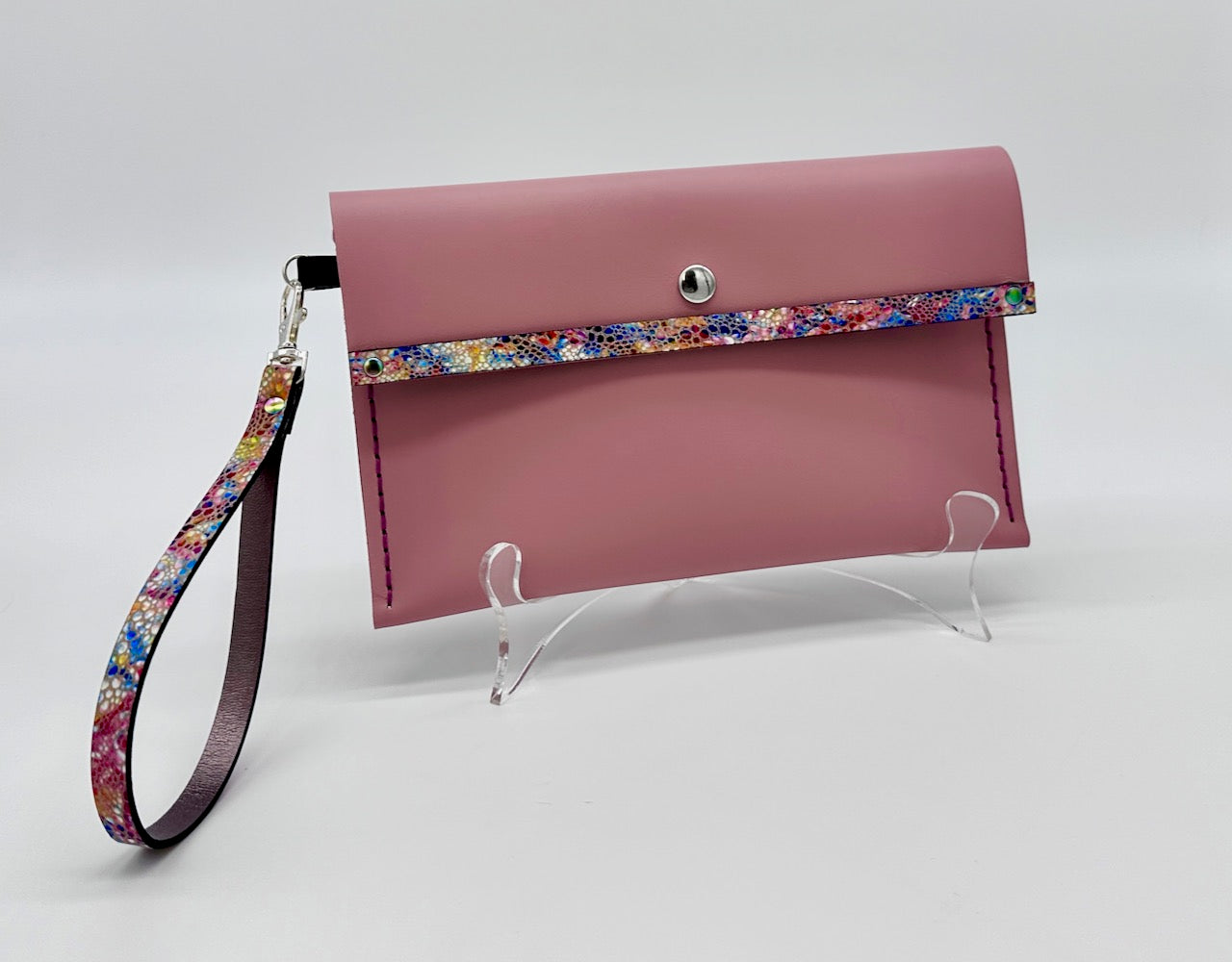 "Pop of Color Wristlet" in Pink