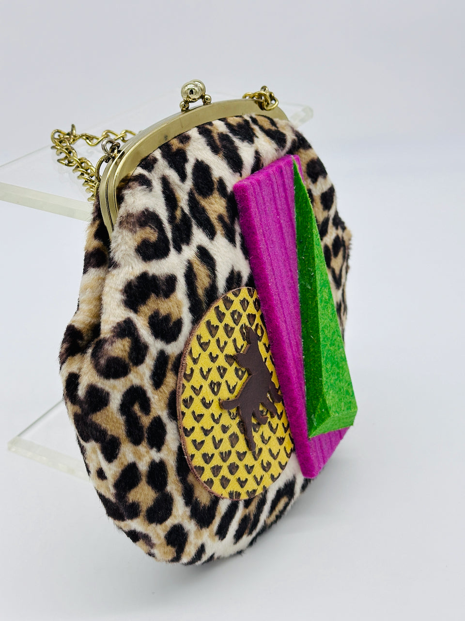 "A Dog Named Leopard Spot" Upcycled Vintage Handbag