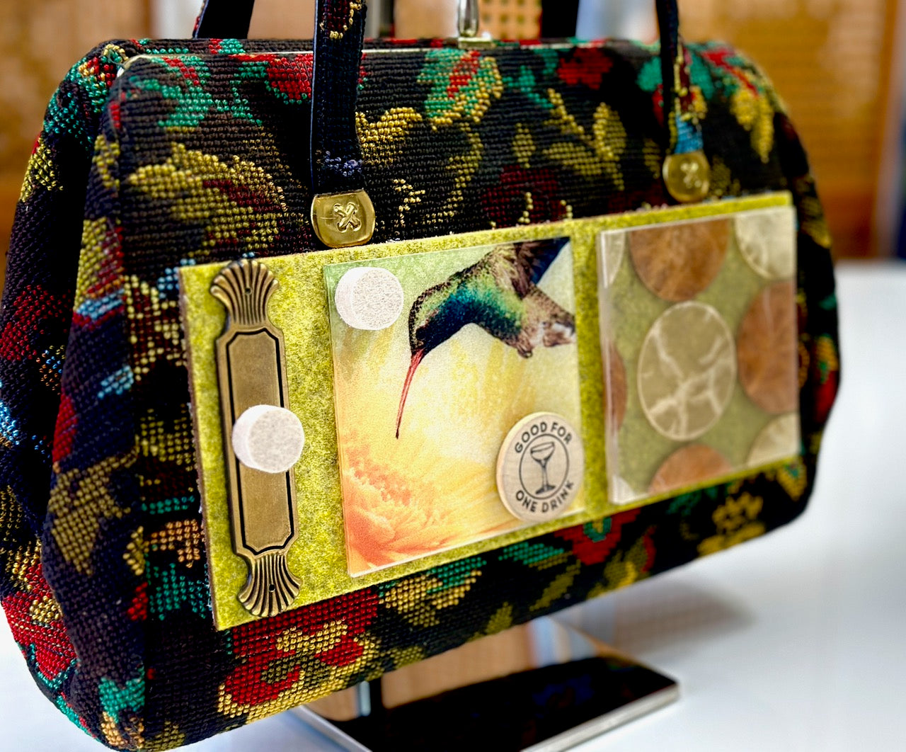 "The Hummingbird" Upcycled Vintage Purse