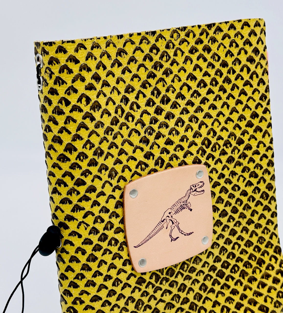 dinosaur leather journal front cover