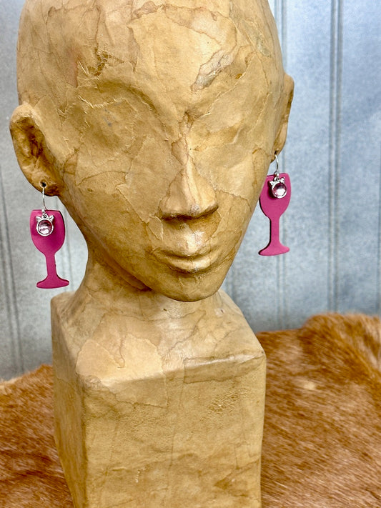 "Pink Cat" Earrings