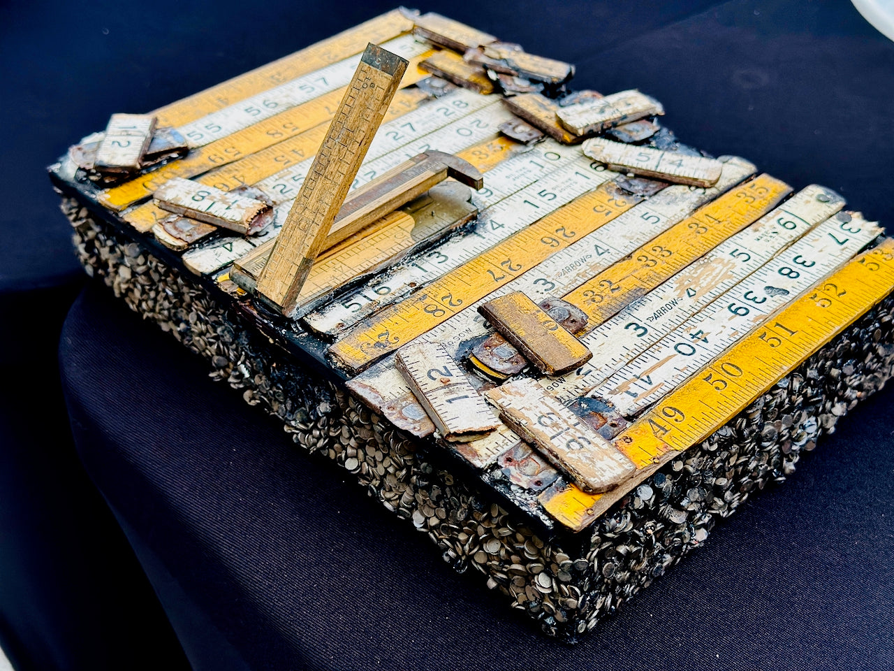 Vintage Yardstick Rulers Decorative Cigar Box