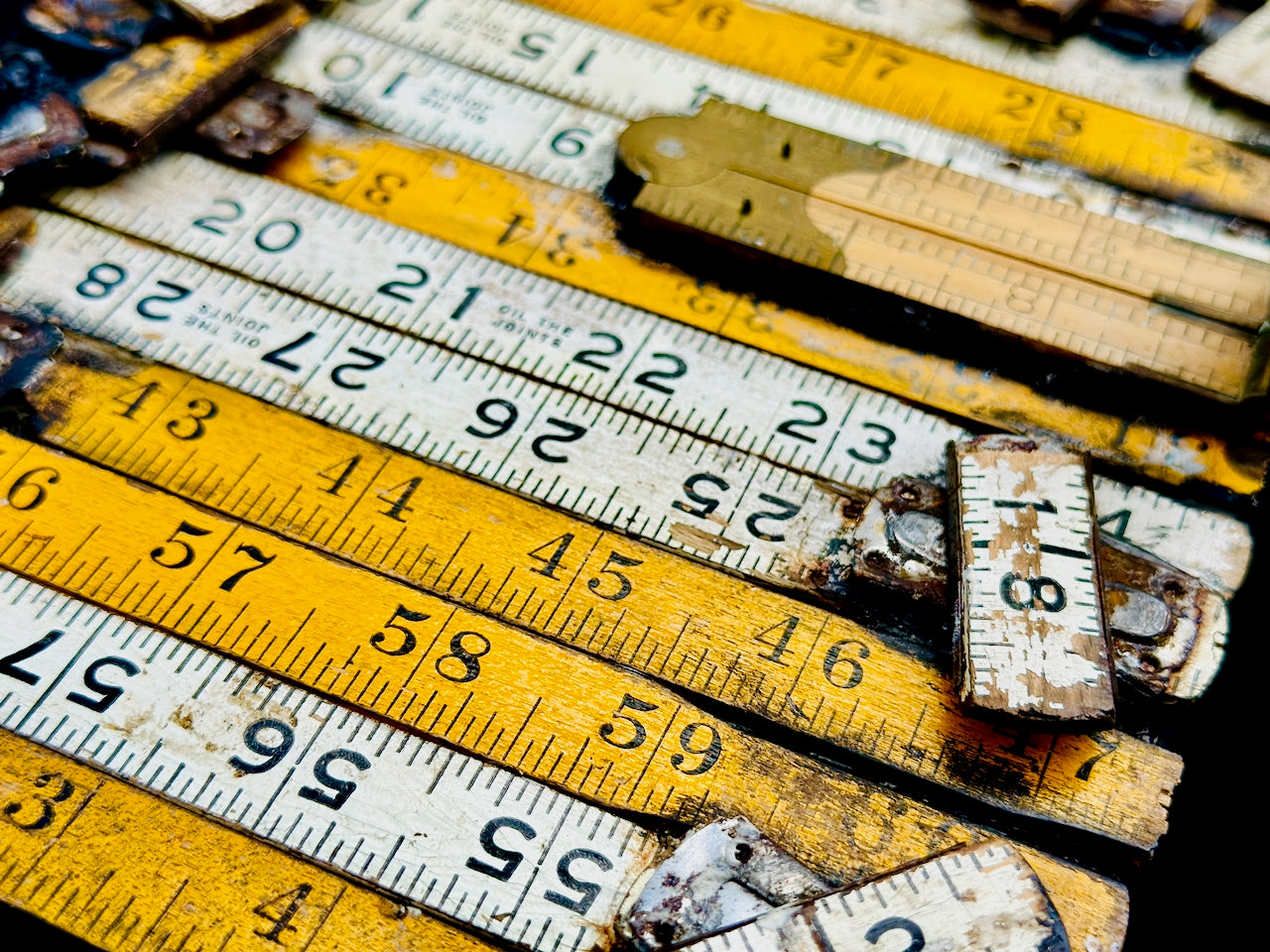 Vintage Yardstick Rulers Decorative Cigar Box